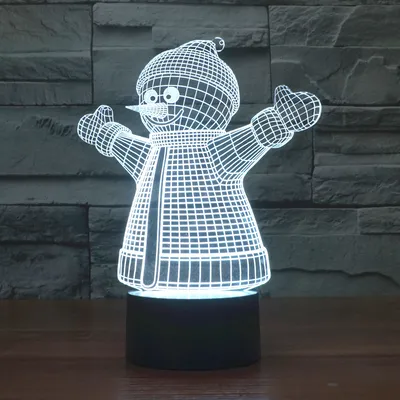 Christmas 3D table lamp colorful touch acrylic atmosphere light