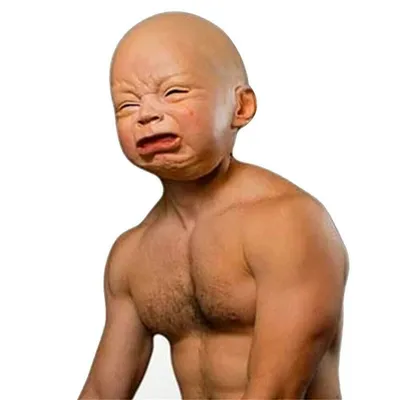 قناع وجه البكاء مع غطاء رأس لاتكس