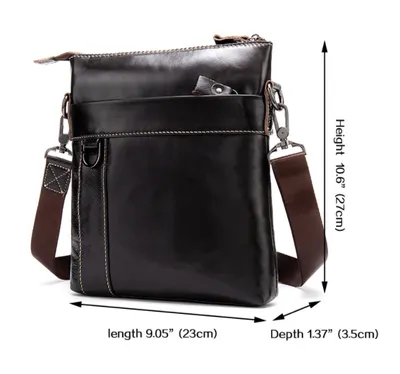 Leather men's bag casual business men's messenger bag