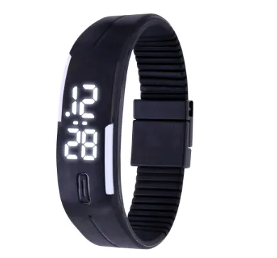 Waterproof LED Bracelet Watch Fashion Sports Watch White Light Touch Screen Electronic Student Watch