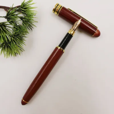 Red Wood Student office Supplies Fountain pen