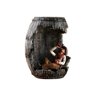 Retro doll wine barrel led light