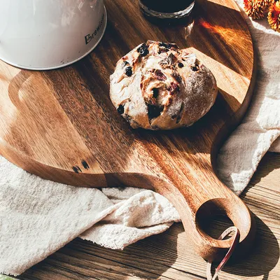 Nordic style solid wood bread tray