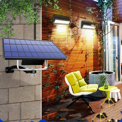 One-to-two Solar-powered Pull-wire Retro Split LED Garden Antique Courtyard Light