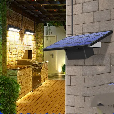 One-to-two Solar-powered Pull-wire Retro Split LED Garden Antique Courtyard Light