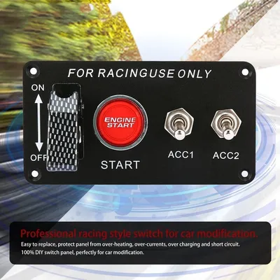 Racing Car Ignition Switch Panel Engine Start Starter Push