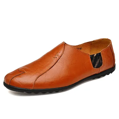 New peas shoes men's Korean leather shoes men's lazy pedal
