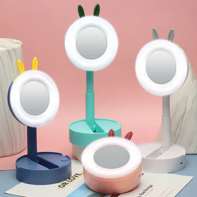 Desktop retractable folding beauty makeup light