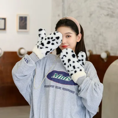 Alpaca Fleecefiber Thermal Gloves Women's Fleece-lined Halter Gloves