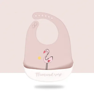 Baby Cartoon Silicone Bib Waterproof And Dirt-proof Super Soft