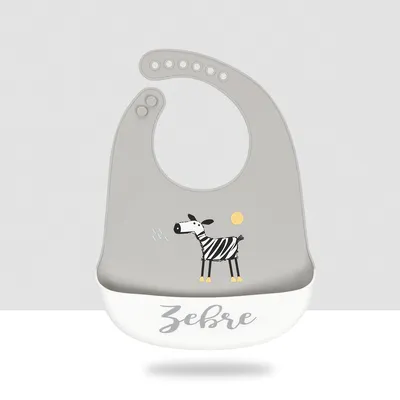 Baby Cartoon Silicone Bib Waterproof And Dirt-proof Super Soft
