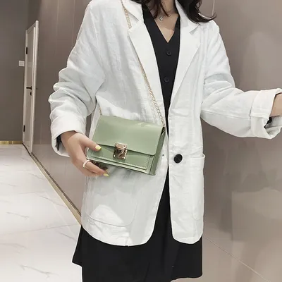 Ladies Fashion Simple Chain Small Square Bag