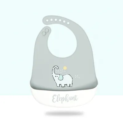 Baby Cartoon Silicone Bib Waterproof And Dirt-proof Super Soft