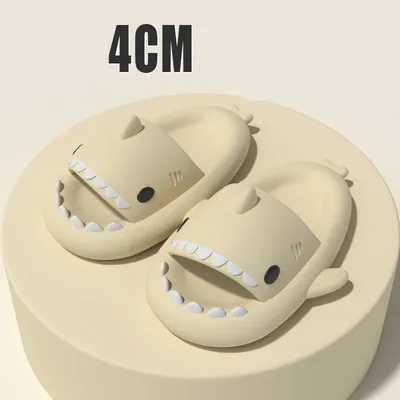 Cartoon Shark Slippers Funny Cutes Soft Slipper Indoor Outdoor  Shoes For Women Men Couples