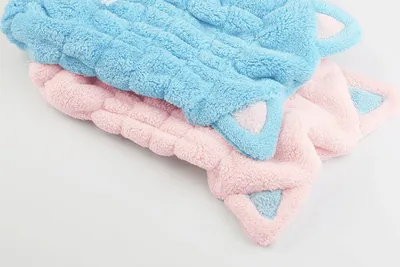 Cute Cat Ears Hair-Drying Towel Bath