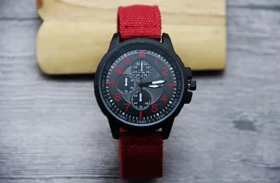 Gun black case cowboy strap watch series cool denim belt student watch men's watch