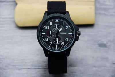 Gun black case cowboy strap watch series cool denim belt student watch men's watch