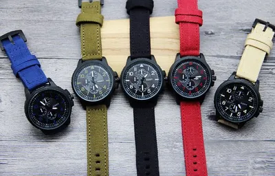 Gun black case cowboy strap watch series cool denim belt student watch men's watch