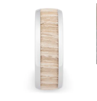 Light Koa Wood Tungsten Ring