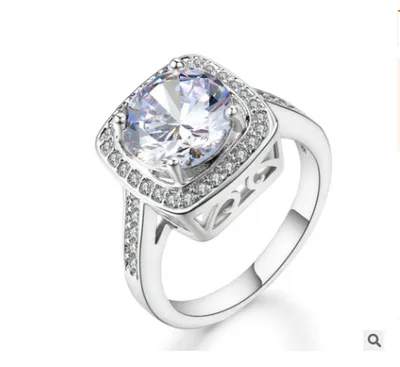 European and American fashion jewelry plated rose gold micro-inlaid yellow zircon women's ring