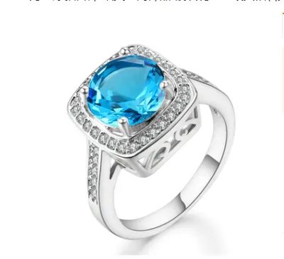 European and American fashion jewelry plated rose gold micro-inlaid yellow zircon women's ring