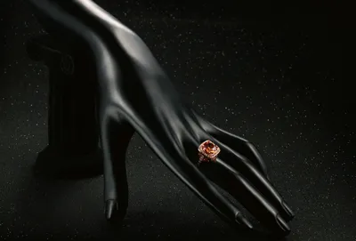 European and American fashion jewelry plated rose gold micro-inlaid yellow zircon women's ring