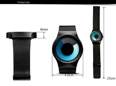 Casual Stainless steel Mesh Band Unisex Watch