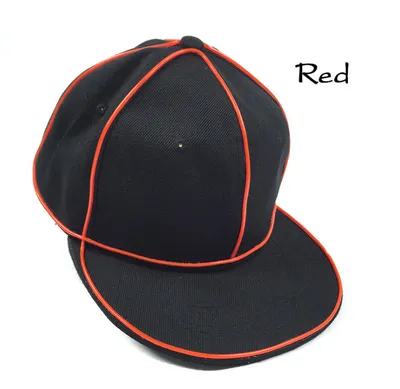 New flat edge EL light hat Men's light baseball cap hiphop street dance tide fluorescent hip hop hat