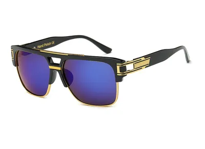 Men And Women Square Retro Colorful Reflective Sunglasses