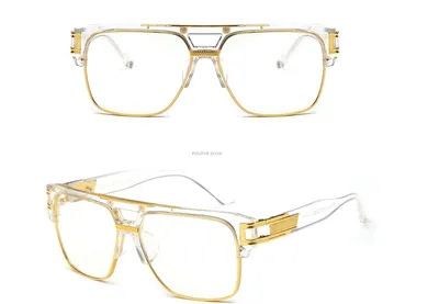 Men And Women Square Retro Colorful Reflective Sunglasses