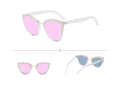 Female Gold Plastic Mixed Eye Protection Sunglasses