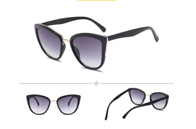 Female Gold Plastic Mixed Eye Protection Sunglasses