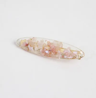 Japanese ins wind hairpin hair accessories magic color shell water droplets rectangular bangs word side clip hairpin hair accessories Korean version