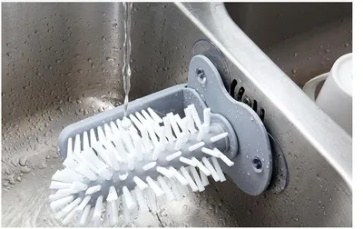 Creative suction wall lazy cup brush glass cleaning brush kitchen rotating cup tea cup brush cup brush