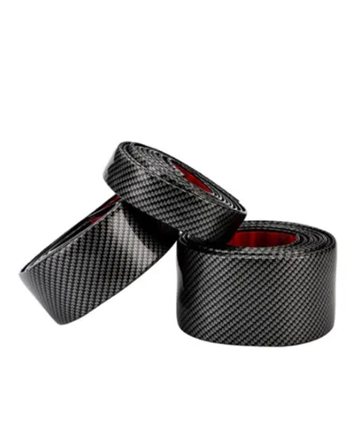 Automobile Threshold Bar Anti-stick General Door Side Bumper Stickers Universal Modified Pedal Trim Strips Carbon Fiber Pattern