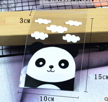 Staying cute rolling pandas can be transparent gift bags mobile phone bag 100