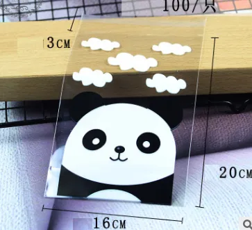 Staying cute rolling pandas can be transparent gift bags mobile phone bag 100
