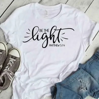 BE THE Light MATTHEW 514 Foreign Trade European And American Letters Street Short Sleeve