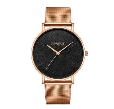 Rose gold black face