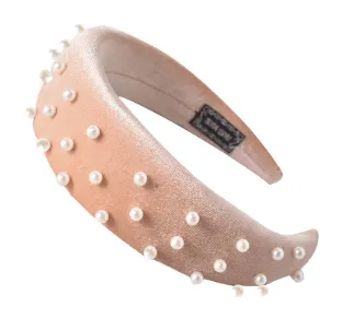 European Cross-Border Creative New Pearl Thickened Packed Spongewool Hair Hoop Wide Edge Hoop Chao