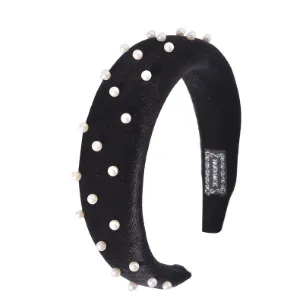 European Cross-Border Creative New Pearl Thickened Packed Spongewool Hair Hoop Wide Edge Hoop Chao