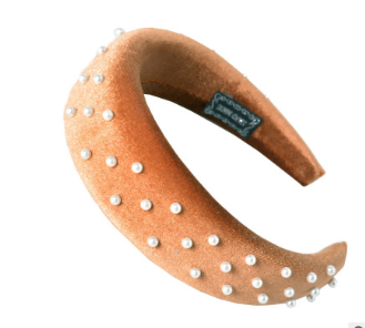 European Cross-Border Creative New Pearl Thickened Packed Spongewool Hair Hoop Wide Edge Hoop Chao