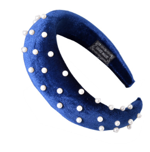 European Cross-Border Creative New Pearl Thickened Packed Spongewool Hair Hoop Wide Edge Hoop Chao