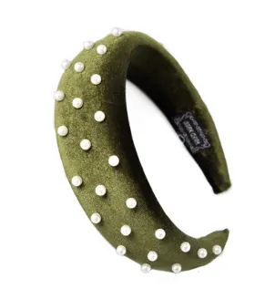 European Cross-Border Creative New Pearl Thickened Packed Spongewool Hair Hoop Wide Edge Hoop Chao