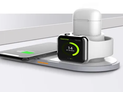 Multi-function three-in-one wireless charging New mobile phone watch three-in-one wireless charging