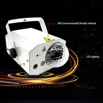 مراوح ليزر LED سحرية، مصباح عرض ليزر، معدات إضاءة مسرحية، بار، غرفة خاصة، مصباح كاريوكي، تأثير مزدوج في واحد