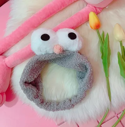 Soft sheep lamb big eyes wash face hair band