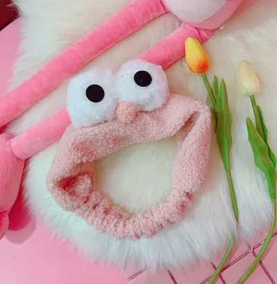 Soft sheep lamb big eyes wash face hair band