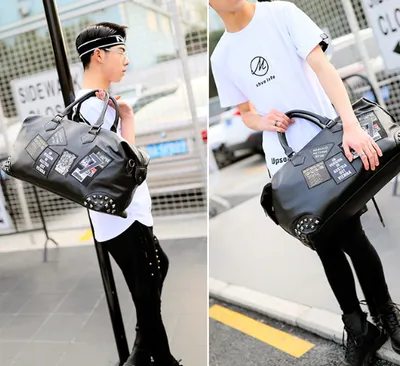 Leather gym bag