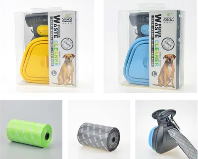 Dog Pet Travel Foldable Pooper Scooper With 1 Roll Decomposable bags Poop Scoop